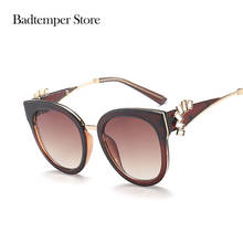 Badtemper 2017 Sunglasses Brand Designer Glasses Goggle Women Polarized Rhinestone Sunglasses Women Trend Cat Eye Eyewear Mirror 2024 - buy cheap