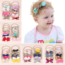 10 pçs do bebê arcos recém-nascidos meninas flor bandana desossado infantil princesa headdress bebê menina turbante headwear acessórios de cabelo 2024 - compre barato