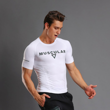 Camiseta deportiva de secado rápido para hombre, camiseta de compresión para correr, camiseta de manga corta para gimnasio, ropa deportiva 2024 - compra barato