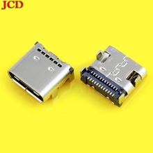 JCD новый разъем USB 3,1 Type-C 24 штырька, прямоугольный разъем типа C PCB SMT, двухрядный язычок, гнездовой разъем, Поддержка терминала TH 3A 2024 - купить недорого