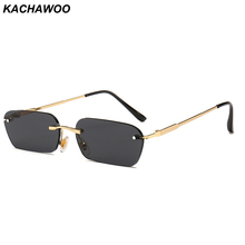 Kachawoo Small Rectangle Sunglasses for Men Fashion Accessories Ladies Sun Glasses Rimless Metal Unisex Gift Items 2024 - buy cheap