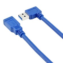Удлинительный кабель с правым и левым углом для порта USB 3,0 «Папа-мама», 90 градусов, кабель-преобразователь USB типа А AM-AF, 30 см 2024 - купить недорого