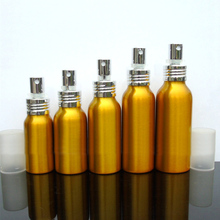 1-2 uds/30/50/60/80/100 ml aluminio dorado botella vacía con pulverizador de niebla fina de recarga de spray cosmético frasco de muestra de subpaquete botellas 2024 - compra barato