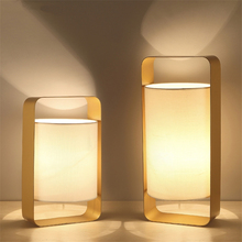 Luminária nórdica moderna, luminária de mesa em tecido, luzes cilíndricas para decoração de quarto e sala de estar 2024 - compre barato