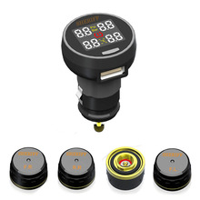 Car TPMS Tire Pressure Monitoring System with 4 External sensor Lcd digital safety TPMS support Bar and PSI TP-200 free shipping 2024 - buy cheap