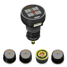 Carro Sistema de Monitoramento de Pressão DOS Pneus TPMS com 4 sensores Externos Lcd digital de segurança apoio Bar e PSI TPMS TP-200 frete grátis 2024 - compre barato