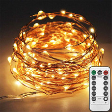 Copper Wire String Lights Fairy String Lights 8 Modes LED String Lights USB Powered with Remote Control for Wedding Party Home 2024 - buy cheap