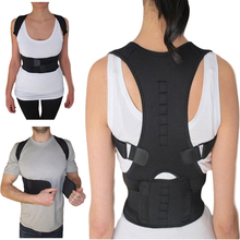 New Spine Support Belt for Men Women Magnetic Shoulder Back Belt Posture Corrector Neoprene Back Corset Brace Straightener 2024 - buy cheap