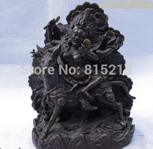 bi0011842 Tibet Fane Copper Bronze Ride on horse PAL-DAN LHA-Ma Setrap Chen Buddha Statue 2024 - buy cheap