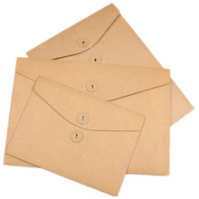 20 Pcs Blank A4 A5 Envelope vertical Kraft File Envelope Horizontal Paper Bag Organizer Document Display Folders with Pockets 2024 - compre barato