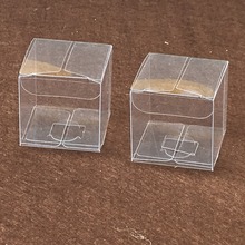 Caja transparente de PVC para embalaje de joyería, caja simple de exhibición de manualidades de regalo, 15x15x15cm, 50 Uds. 2024 - compra barato