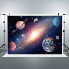 Fondo de fotografía con sistema Solar para estudio, telón de fondo con temática de planeta cósmico para fiesta, YouTube, fotomatón 2024 - compra barato