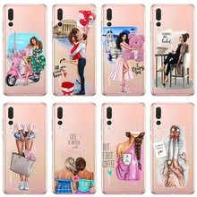 Чехол для телефона Queen Princess Girl boss coffee для Huawei P8 P9 P10 P20 PLUS P8 P9 P10 P20 P30 lite P20 P30 PRO P smart 2024 - купить недорого