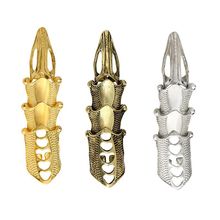1 Pza plata bronce oro colores aleación garra anillos para mujeres Punk gótico cristal mujeres anillo punta armadura nudillo conjunto de anillo de dedo 2024 - compra barato