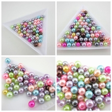 Mix Colors Round 4/5/6/8/10mm ABS Imitation Pearl Beads No Hole Loose Beads Diy Jewelry Necklace Making For Women 50-500PCS 2024 - buy cheap