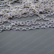 Wholesale Width 3.5mm Imitation Rhodium Copper 1:1 Link Chains Accessories 5 Meter (JM2623) 2024 - buy cheap