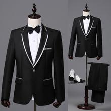 Blazer men formal dress latest coat pant designs suit men costume homme terno trouser marriage wedding suits for men's black 2024 - buy cheap