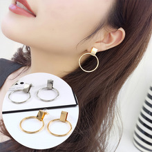 2018 New Hot Punk Earrings Fashion Jewelry Gold Big Round Pendant Earrings For Women Boucle D'oreille Pendante Femme 2024 - buy cheap