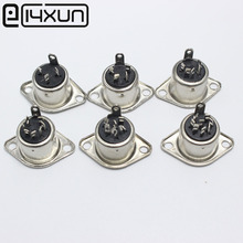 Eclyxun conector de ferro de solda, 1 peça, de metal, din, 3, 4, 5, 6, 7, 8 pinos, soquete fêmea, hulled, 2 buracos, montagem de painel, chassis 2024 - compre barato