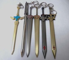 Anime Sword Art Online Key Chain SAO Kirigaya Kazuto Kirito Yuki Asuna Keychain Cosplay Black Key Ring periphery model 2024 - buy cheap