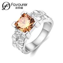 Stainless steel inlaid crystal ring white/rose gold color rings for women Wedding Feast Jewellery Romantic New Products 2024 - buy cheap