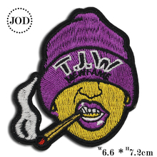 TJW Smoking 6.6x7.2cm Mend Patch Embroidered Sewing Clothes Stickers Garment Apparel Accessories Iron on Patches for Clothing 2024 - buy cheap