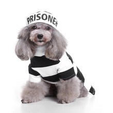 Halloween Dog Clothes Set Prison Pooch Dog Costume with Hat Winter Cat Small Dog Puppy Suit Best Gift for Pet Dogs 2024 - buy cheap