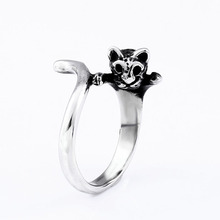 Beier-anillo clásico de acero inoxidable para mujer, sortija de cola de gato compacta de 316L, joyería de alta calidad LLBR8-651R para boda 2024 - compra barato