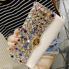 Luxurious and noble austrian rhinestone day clutch new clutch purse Wedding Crystal Purses Evening bag women bag handbags 2024 - buy cheap