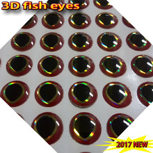 Señuelo con ojos de pez para pesca en 3d, tamaño perfecto: 5mm-9mm quntily:400 unids/lote, borde dorado, ojos rojos, novedad de 2017 2024 - compra barato