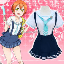Lovelive Love Live Hoshizora Rin Navy Sailor Suit School Uniform Dress Outfit Anime Cosplay Costumes 2024 - buy cheap