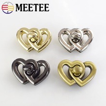 Meetee 37x25mm Heart Women Bag Twist Lock Clasps Closure Metal Turn Lock Snap for Handbag DIY Metal Buckle Hardware Accessories 2024 - buy cheap