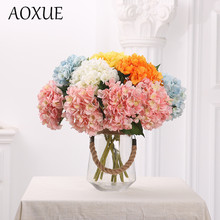 Simulation of silk flower single French hydrangea home living room hotel garden wedding decoration fake flower artificial plant 2024 - buy cheap