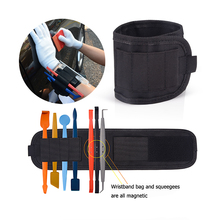 EHDIS виниловый автомобильный магнитный браслет, сумка для инструментов, для удержания окон, тонировка, скребок, нож, пленка, магнитные поясные сумки 2024 - купить недорого