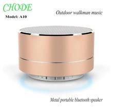 free ship wireless bluetooth speaker metal mini portable subwoof sound with Mic support TF card FM radio AUX for iPhone Samsung 2024 - buy cheap
