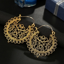 1 Pair 2019 Tribal Bohemia  Hollow Geometric Earrings Vintage Gypsy Boho Hanging Pendant Earrings Women Drop Earrings Jewelry 2024 - buy cheap