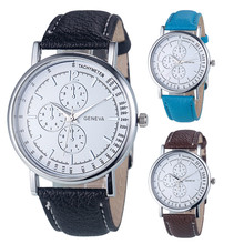 Модные мужские часы Geneva Женские Модные Аналоговые кварцевые наручные часы с бриллиантами из искусственной кожи подарок кожаный ремешок для часов 2024 - купить недорого
