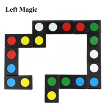 Multicolorido previsão esp dominós truques mágicos perto de palco adereços mágico mentalismo fácil de fazer brinquedos ilusão 2024 - compre barato