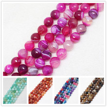 10mm Multi-color Faceted Stripe agates Round Beads 14.5",For DIY Jewelry Making ! We provide mixed wholesale for all items ! 2024 - buy cheap