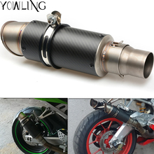 51 мм 60 мм универсальный глушитель выхлопной трубы мотоцикла глушитель выхлопной системы для YAMAHA YZFR3 YBR125 YZFR15 FAZER600 FZ6S/FZ6N 2024 - купить недорого