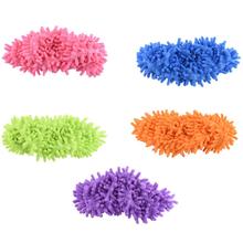 Lazy Home Cleaning Sweeping Mopping Shoe Cover Bathroom Floor Polyester Mop Solid Dust Cleaner Slipper Scouring Pad Tools 2024 - buy cheap
