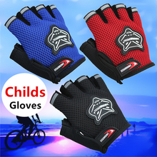 Free Shipping Child Outdoor Sports Breathable Motorcycle Glove Kids E-Bike Luvas Fitness Half Finger Style Motorbike Kids Gloves 2024 - buy cheap