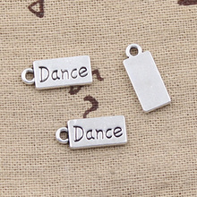 25pcs Charms Plates Dance 7x17mm Antique Silver Color Plated Pendants Making DIY Handmade Tibetan Silver Color Jewelry 2024 - buy cheap