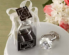 Wholesale 50pcs/lot  Ring  Diamond Keychain Wedding Favors and gifts 2024 - buy cheap
