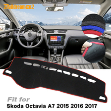 Car Dashboard Avoid Light Pad Cover Interior Desk Instrument Platform Anti-Slip Silicone Mat For Skoda Octavia A7 2015 2016 2017 2024 - buy cheap