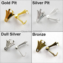 400PCS/LOT Pendant Clips & Pendant Clasps, Pinch Clip Bail Pendant Hooks Connectors .  DIY jewely parts accessories CN024 2024 - buy cheap