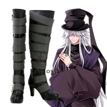 Anime Black Butler Kuroshitsuji Undertaker High Boots Cosplay Halloween Party Shoes Custom Made 2024 - buy cheap