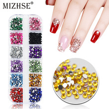 MIZHSE 1 Box Rhinestones Various Shapes Colorful For Nail Design Glitter Decoration Acrylic Material Flatback For Nail Art 2024 - buy cheap