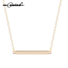 Cxwind Simple Square Modern Bar Pendant Necklace for Women Collar Link Chain Choker Statement Necklaces Geometric boho Bijoux 2024 - buy cheap