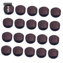 Tooyful 20 Pieces Rosewood Round Shape Electric Guitar Fingerboard Fretboard Dots Marker Inlay Material 6 x 2mm 2024 - buy cheap